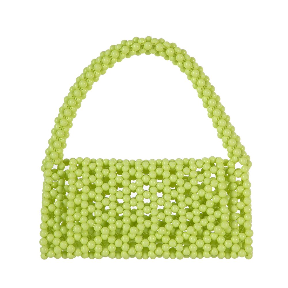 7945 YUSHINY Candy Color Acrylic Beaded Hollow Handbag Evening Clutch